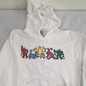 Chelsey Blake White Casual Hoodie Streetwear By Holley Green Size M Unisex